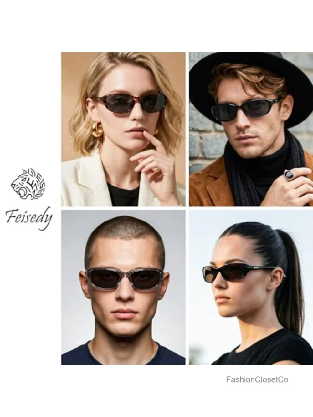 Retro Oval Sunglasses Cat Eye Y2K UV400 Polycarbonate Frame